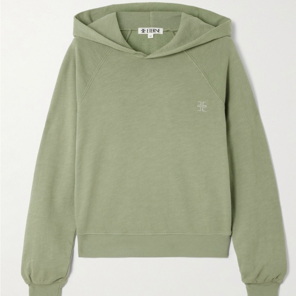 ETERNE Sag Green cropped hoodie